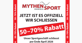 Grosser Räumungsverkauf bis Ende April 2026 (50-70% Rabatt)