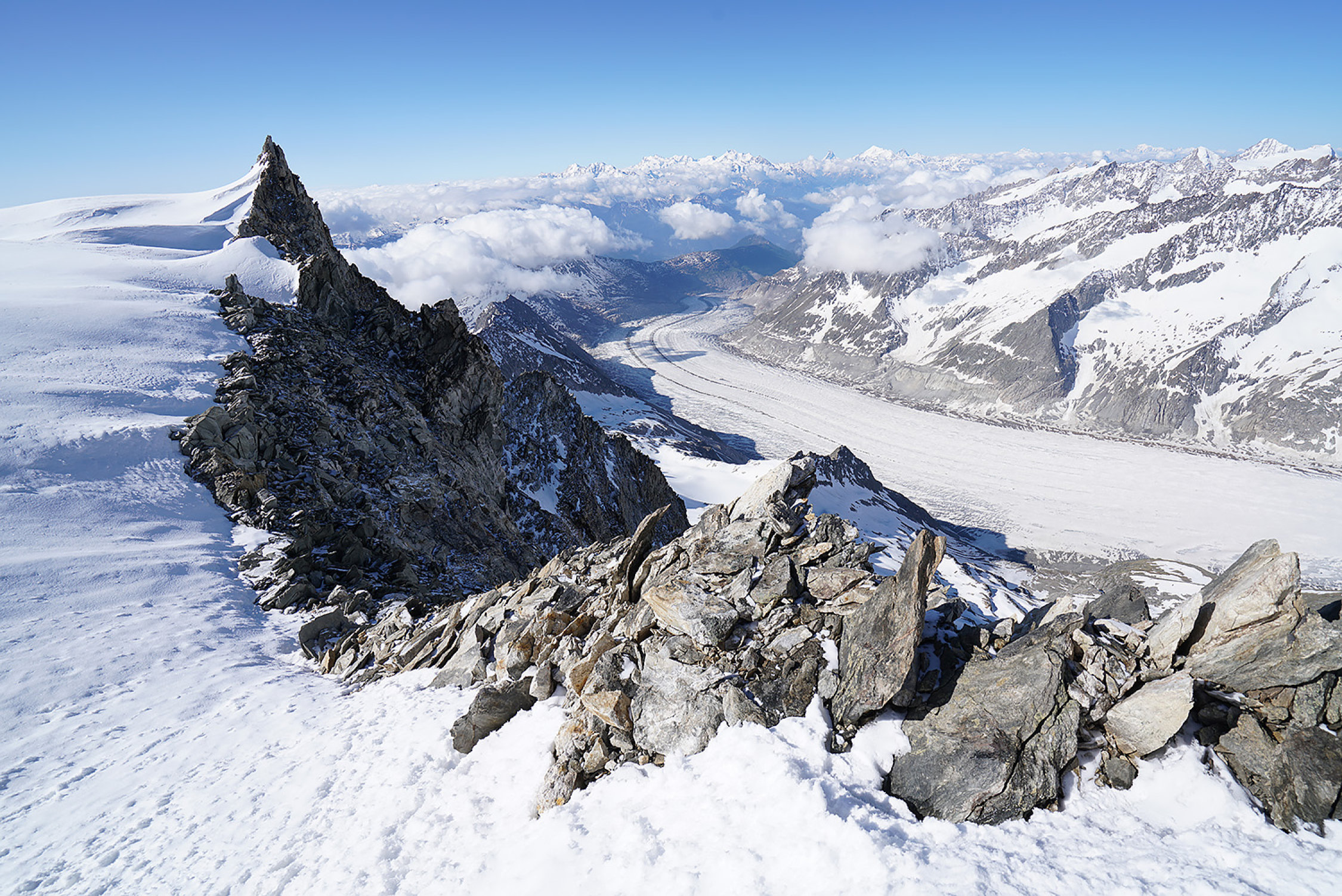 Gross Wannenhorn (3905m) Aktuelle Verhältnisse vom 31.05.2020 auf der