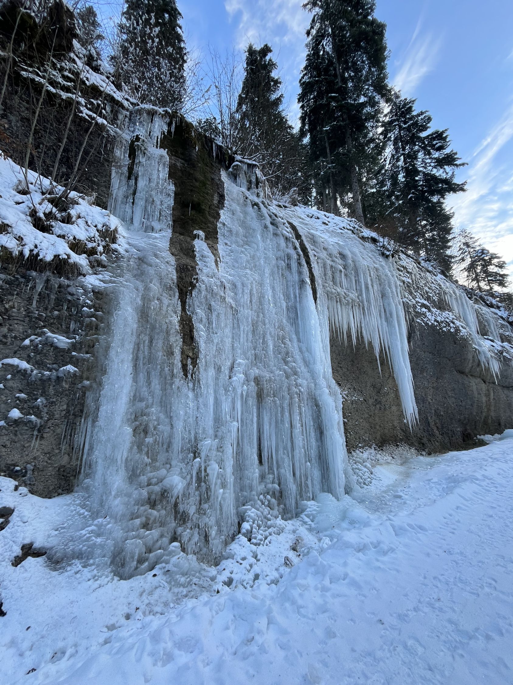 Tösstal (850m) Aktuelle Verhältnisse vom 16.01.2024 auf der Route
