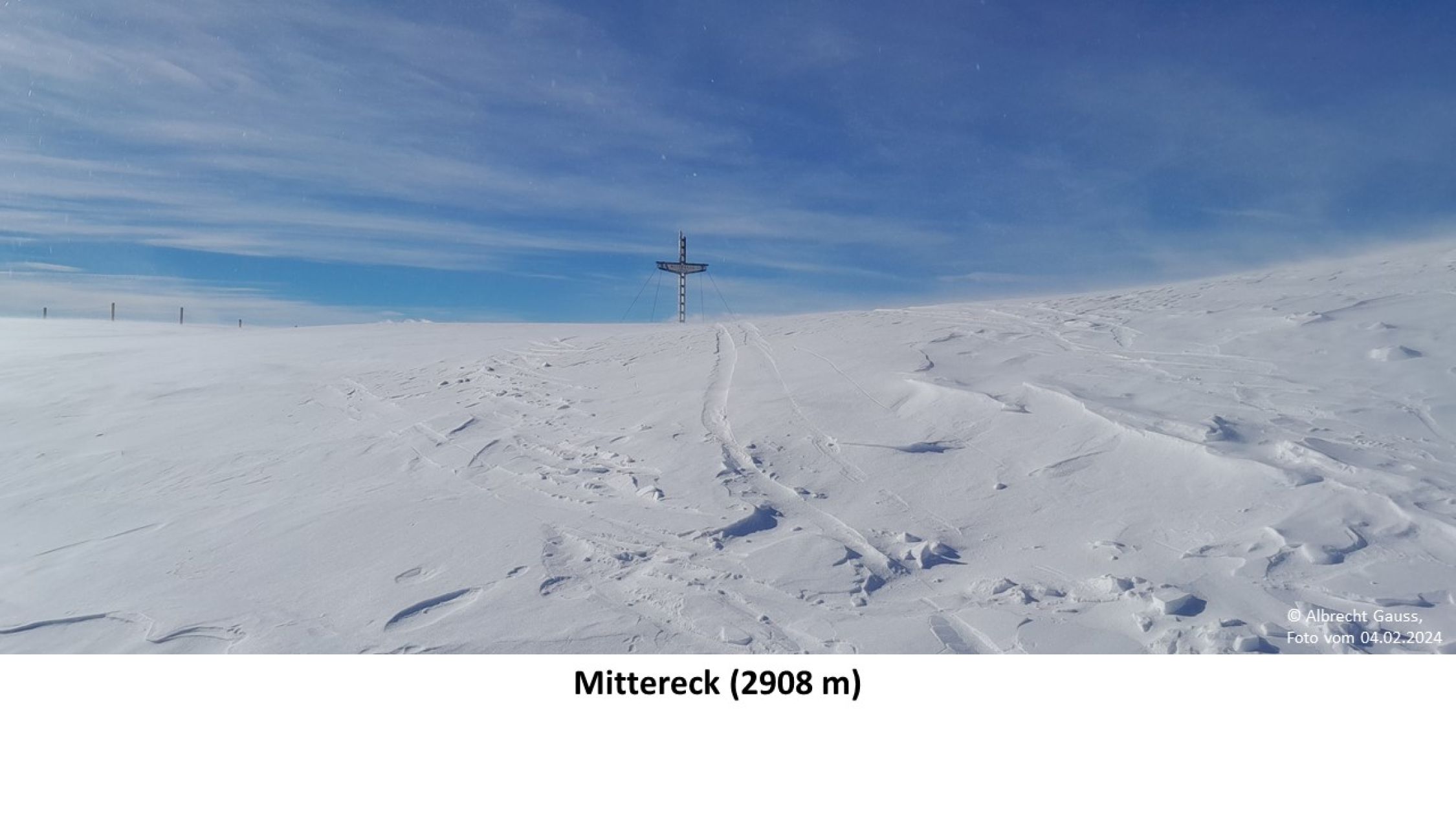 Mittereck (2909m): Aktuelle Verhältnisse vom 04.02.2024 auf der Route ...